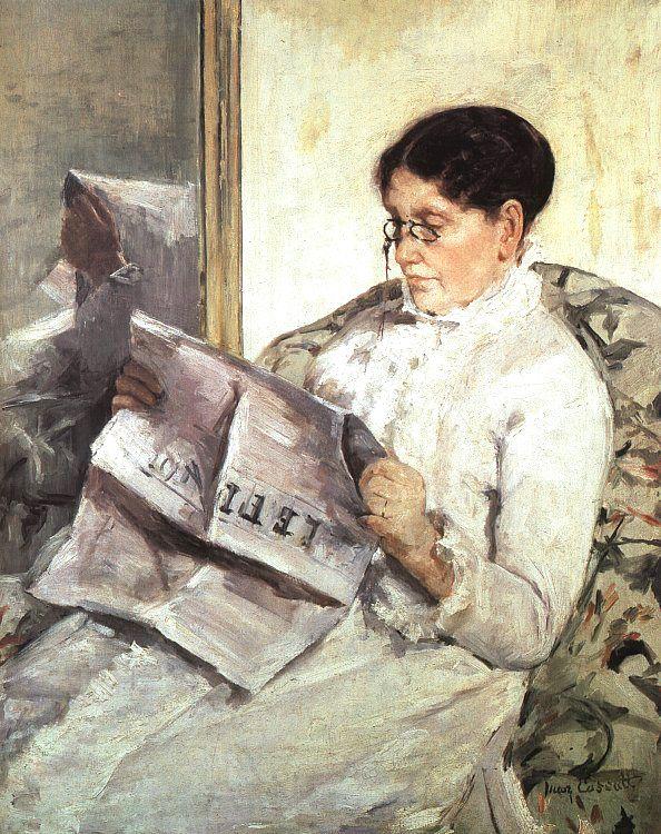 Mary Cassatt Reading Le Figaro Spain oil painting art